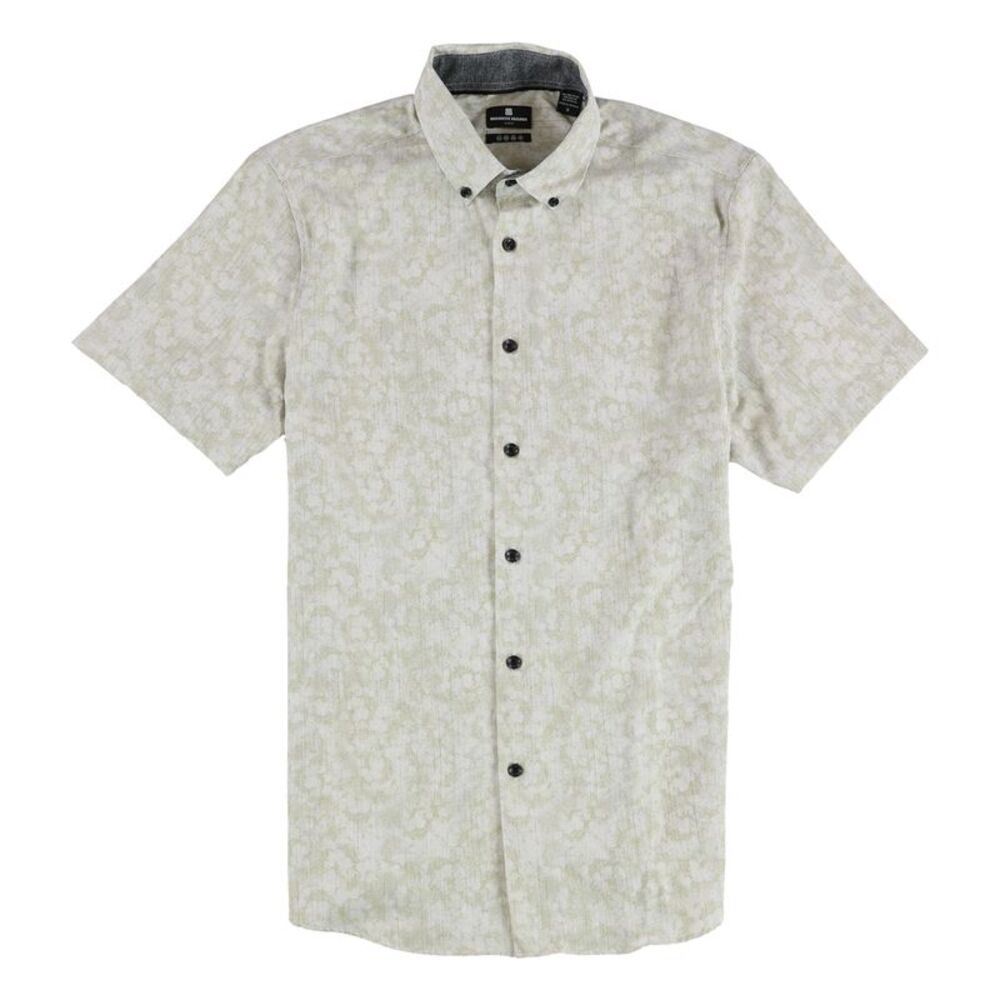 BROOKLYN BRIGADE Mens Shadow Floral Button Up Shirt, NWT